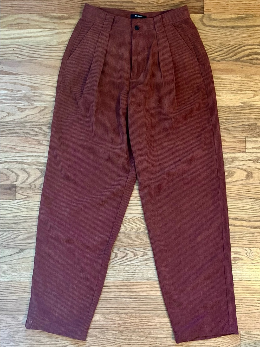 Madewell Corduroy Pleated Women’s Pants - Burgundy Sz 2
